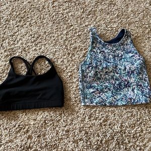 Two ATHLETA Girls sports Bras. Size 7.